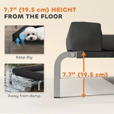 PawHut Elevated Dog Bed, Portable Raised Dog Cot with Breathable Mesh, Removable and Water-Resistant - Image 4
