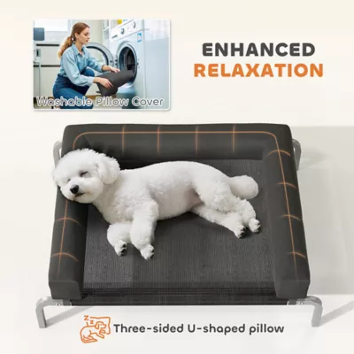 PawHut Elevated Dog Bed, Portable Raised Dog Cot with Breathable Mesh, Removable and Water-Resistant - Image 5