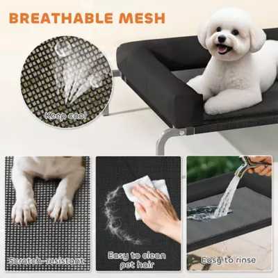 PawHut Elevated Dog Bed, Portable Raised Dog Cot with Breathable Mesh, Removable and Water-Resistant - Image 6