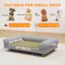 PawHut Pet Sofa, Dog Couch Bed for Small Dogs, Elevated Pet Sofa with Solid Feet image thumbnail 3