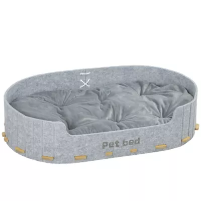 PawHut Pet Bed with Washable Removable Cushion, Scratch-Resistant, Felt, for Cats and Dogs - Image 1