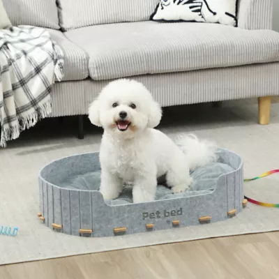 PawHut Pet Bed with Washable Removable Cushion, Scratch-Resistant, Felt, for Cats and Dogs - Image 2