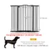 PawHut Extra Tall Dog Gate with Door, Pressure Fit, Auto Close, Double Locking for Doorways Hallways image thumbnail 3