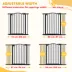 PawHut Extra Tall Dog Gate with Door, Pressure Fit, Auto Close, Double Locking for Doorways Hallways image thumbnail 4