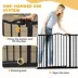 PawHut Extra Tall Dog Gate with Door, Pressure Fit, Auto Close, Double Locking for Doorways Hallways image thumbnail 6