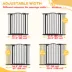 PawHut Extra Tall Dog Gate with Door, Pressure Fit, Auto Close, Double Locking for Doorways Hallways image thumbnail 7