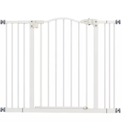 PawHut Extra Tall Dog Gate with Door, Pressure Fit, Auto Close, Double Locking for Doorways Hallways - Image 1