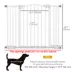 PawHut Extra Tall Dog Gate with Door, Pressure Fit, Auto Close, Double Locking for Doorways Hallways image thumbnail 2
