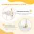 PawHut Extra Tall Dog Gate with Door, Pressure Fit, Auto Close, Double Locking for Doorways Hallways image thumbnail 3