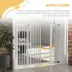 PawHut Extra Tall Dog Gate with Door, Pressure Fit, Auto Close, Double Locking for Doorways Hallways image thumbnail 4