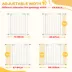 PawHut Extra Tall Dog Gate with Door, Pressure Fit, Auto Close, Double Locking for Doorways Hallways image thumbnail 6