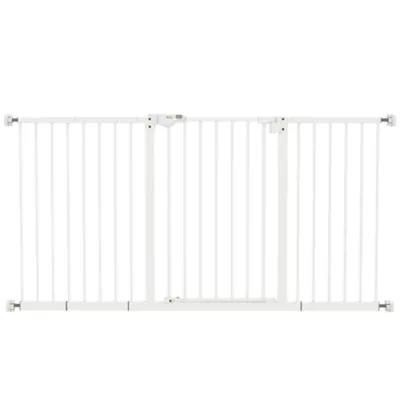 PawHut 29"-58" Wide Pet Gate Includes 7", 8", 12" Extensions Kit, 30 Inch Tall Pressure-Mounted - Image 1