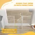 PawHut 29"-58" Wide Pet Gate Includes 7", 8", 12" Extensions Kit, 30 Inch Tall Pressure-Mounted image thumbnail 4