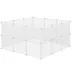 PawHut Small Animal Cage Plastic, 12 Panels, 18" x 14" image thumbnail 1
