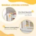 PawHut 30"-52" Extra Wide Pet Gate Barrier with Small Door, 35"H image thumbnail 4