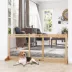 PawHut 41"-71"W Wooden Freestanding Pet Gate with Support Feet image thumbnail 2