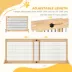 PawHut 41"-71"W Wooden Freestanding Pet Gate with Support Feet image thumbnail 4