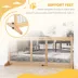 PawHut 41"-71"W Wooden Freestanding Pet Gate with Support Feet image thumbnail 5