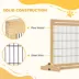 PawHut 41"-71"W Wooden Freestanding Pet Gate with Support Feet image thumbnail 6