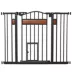 PawHut 29.1''-41.3''W Dog Gate with Cat Door, Stair Pressure Fit, Auto Close, Double Locking image thumbnail 1
