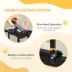 PawHut 29.1''-41.3''W Dog Gate with Cat Door, Stair Pressure Fit, Auto Close, Double Locking image thumbnail 4