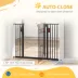 PawHut 29.1''-41.3''W Dog Gate with Cat Door, Stair Pressure Fit, Auto Close, Double Locking image thumbnail 5