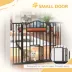 PawHut 29.1''-41.3''W Dog Gate with Cat Door, Stair Pressure Fit, Auto Close, Double Locking image thumbnail 7