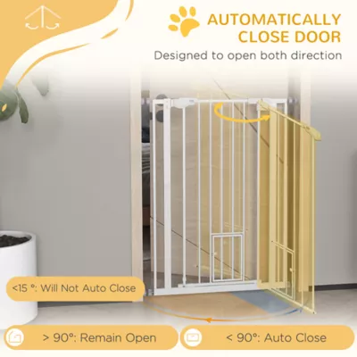PawHut 41"H Easy Open Indoor Dog Gate - Image 5