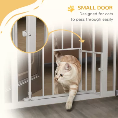 PawHut 41"H Easy Open Indoor Dog Gate - Image 7