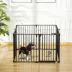 PawHut Dog Safety Gate 8-Panel Playpen, Steel Fence Stair Barrier Room Divider image thumbnail 2