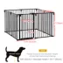 PawHut Dog Safety Gate 8-Panel Playpen, Steel Fence Stair Barrier Room Divider image thumbnail 3