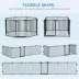 PawHut Dog Safety Gate 8-Panel Playpen, Steel Fence Stair Barrier Room Divider image thumbnail 5