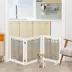 PawHut Freestanding Pet Gate, Folding Dog Gate with 2 Support Feet, 24" High, 3 Panels image thumbnail 2