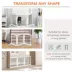 PawHut Freestanding Pet Gate, Folding Dog Gate with 2 Support Feet, 24" High, 3 Panels image thumbnail 4