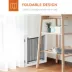 PawHut Freestanding Pet Gate, Folding Dog Gate with 2 Support Feet, 24" High, 3 Panels image thumbnail 5