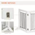 PawHut Freestanding Pet Gate, Folding Dog Gate with 2 Support Feet, 24" High, 3 Panels image thumbnail 6