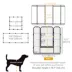 PawHut Dog Pen with Gate, 12 Panels, 31.5" Height image thumbnail 3
