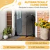 PawHut 29.9"H Metal Pet Gate, w/ Auto Closing Door, Double Locking image thumbnail 5