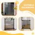 PawHut 29.9"H Metal Pet Gate, w/ Auto Closing Door, Double Locking image thumbnail 6
