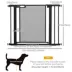 PawHut 29.9"H Metal Pet Gate, w/ Auto Closing Door, Double Locking image thumbnail 3