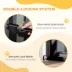 PawHut 29.9"H Metal Pet Gate, w/ Auto Closing Door, Double Locking image thumbnail 4