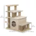 PawHut Cat Stairs Pet Steps for Couch, Bed with Scratching Posts and Condo 23.6" x 15.7" x 26" image thumbnail 3