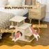 PawHut Cat Stairs Pet Steps for Couch, Bed with Scratching Posts and Condo 23.6" x 15.7" x 26" image thumbnail 5