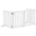 PawHut Foldable Dog Gate with Door, 4 Panels Fressstanding Pet Gate image thumbnail 1