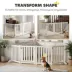 PawHut Foldable Dog Gate with Door, 4 Panels Fressstanding Pet Gate image thumbnail 5