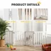 PawHut Foldable Dog Gate with Door, 4 Panels Fressstanding Pet Gate image thumbnail 7