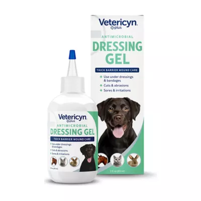 Vetericyn Plus Antimicrobial Dressing Gel for Pets, Wound Care, 3-fl oz Bottle - Image 1