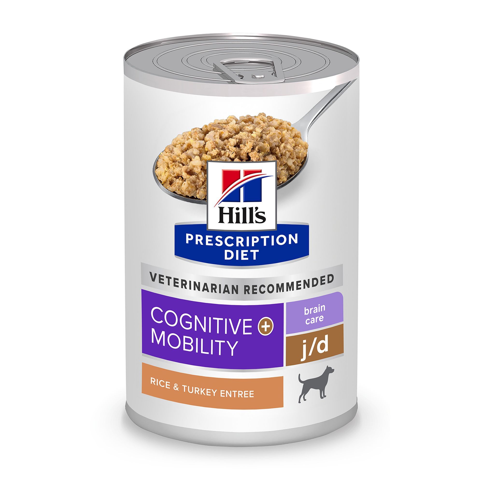 Hill's Prescription Diet j/d Cognitive Brain Care + Mobility - Rice & Turkey, Multipack 12 CT 13 OZ by Hill's Prescription Diet