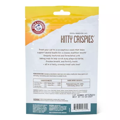 Arm & Hammer Kitty Crispies Cat Dental Treats, Salmon Flavor, 2 oz - Image 3