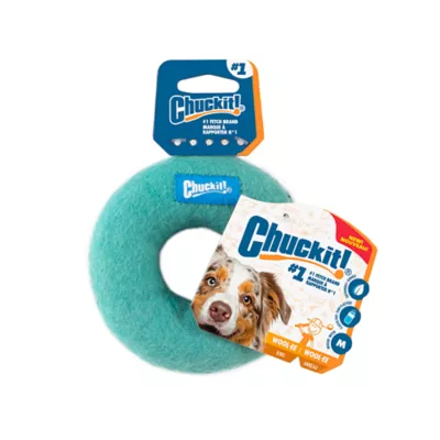 Chuckit! Wool Ring Dog Toy Blue Medium - Image 1